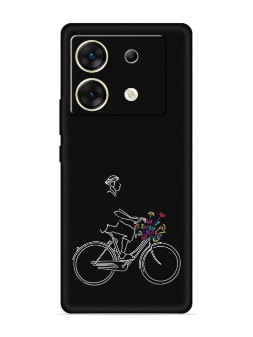 Minimalist Cycle Art Embossed Soft Silicone Case for Infinix Zero 30 (5G) Zapvi