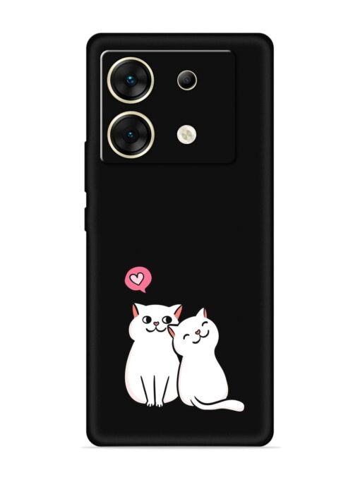 Cute Loving Cats Embossed Soft Silicone Case for Infinix Zero 30 (5G) Zapvi