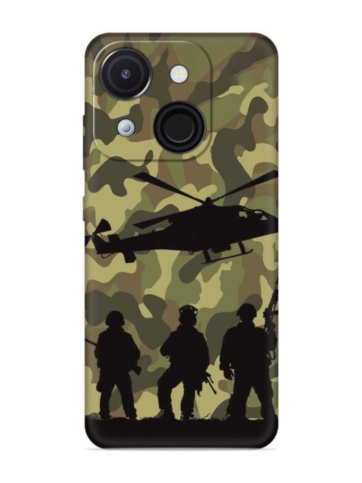 Army Heros Embossed Soft Silicone Case for Itel A50C Zapvi