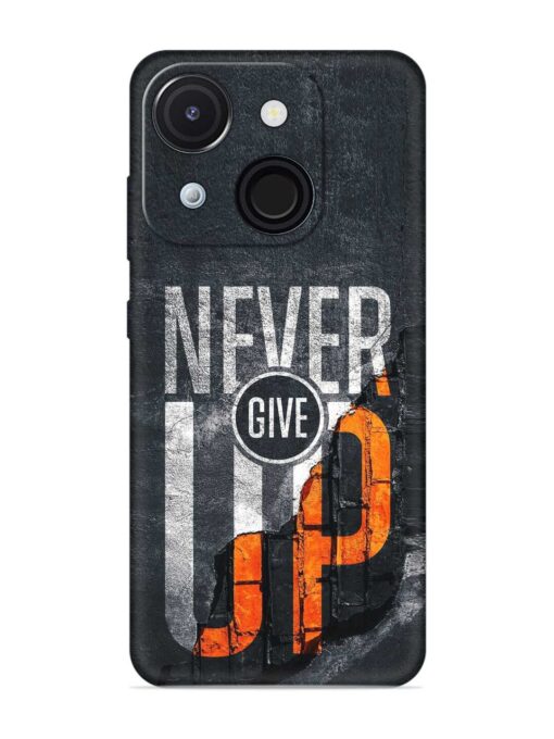 Never Give Up Embossed Soft Silicone Case for Itel A50C Zapvi