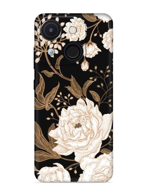 Peonies Roses Floral Embossed Soft Silicone Case for Itel A50C Zapvi