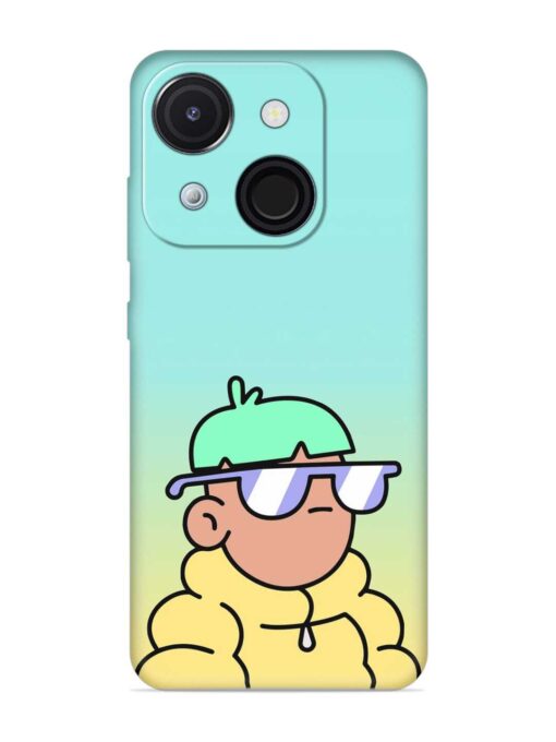 Doodles Cool Character Embossed Soft Silicone Case for Itel A50C