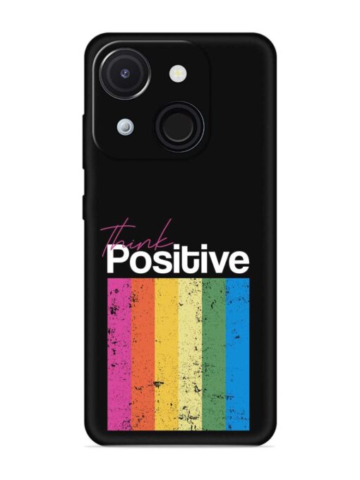 Think Positive Typography Embossed Soft Silicone Case for Itel A50C