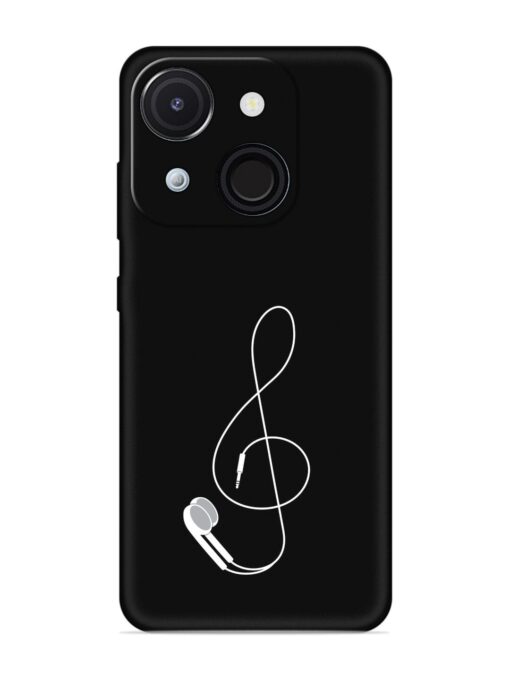 Music Earphone Vector Embossed Soft Silicone Case for Itel A50C