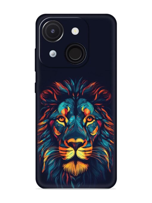 Colorful Lion Embossed Soft Silicone Case for Itel A50C