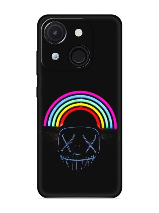 Mask Rainbow Embossed Soft Silicone Case for Itel A50C