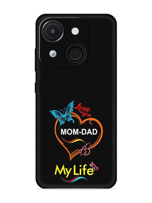 Love You Mom Dad Embossed Soft Silicone Case for Itel A50C