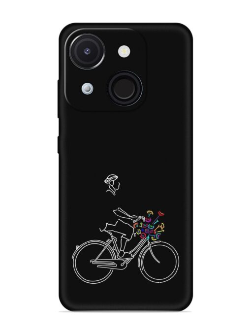 Minimalist Cycle Art Embossed Soft Silicone Case for Itel A50C