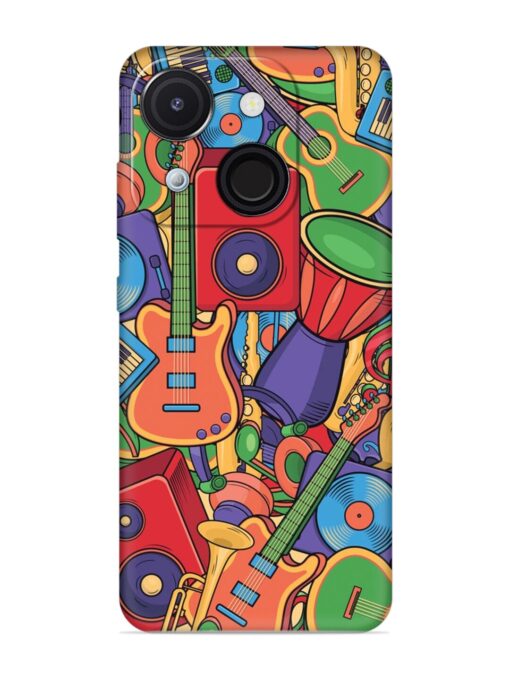 Colorful Music Art Embossed Soft Silicone Case for Itel A50C Zapvi