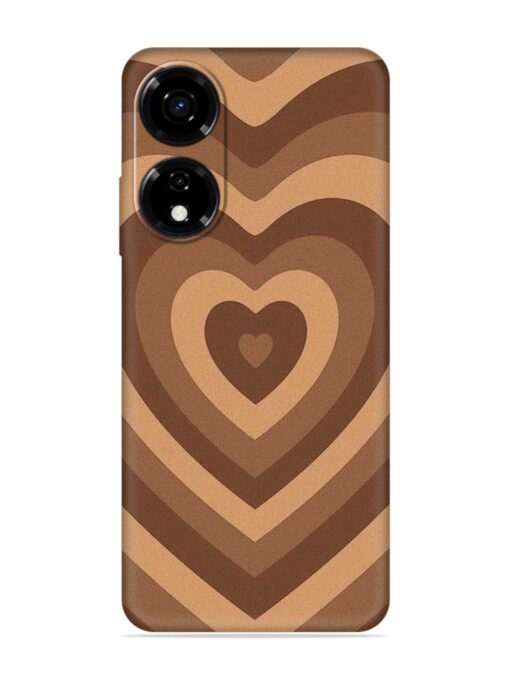 Brown Heart Embossed Soft Silicone Case for Itel Color Pro (5G)