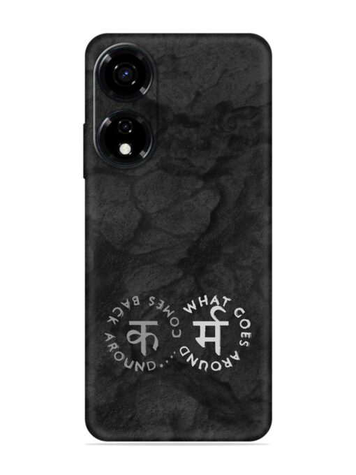 Karma Hindi Word Embossed Soft Silicone Case for Itel Color Pro (5G)