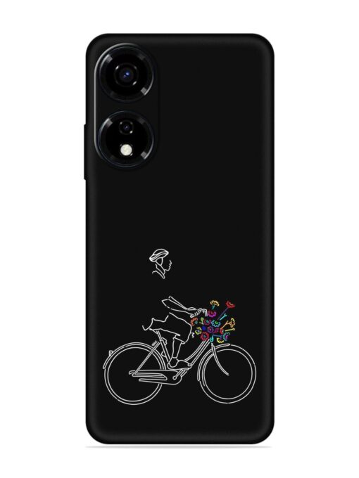 Minimalist Cycle Art Embossed Soft Silicone Case for Itel Color Pro (5G)