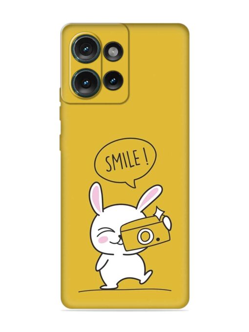 Hey Smile Please Embossed Soft Silicone Case for Motorola Moto Edge 50 (5G) Zapvi