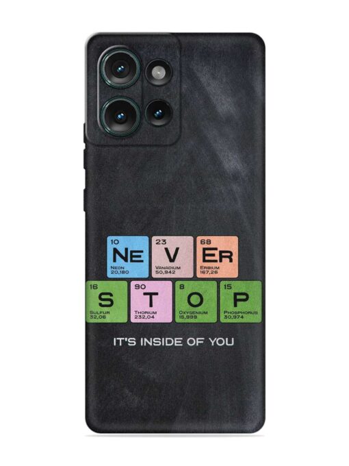 Never Stop It'S Inside Of You Embossed Soft Silicone Case for Motorola Moto Edge 50 (5G)