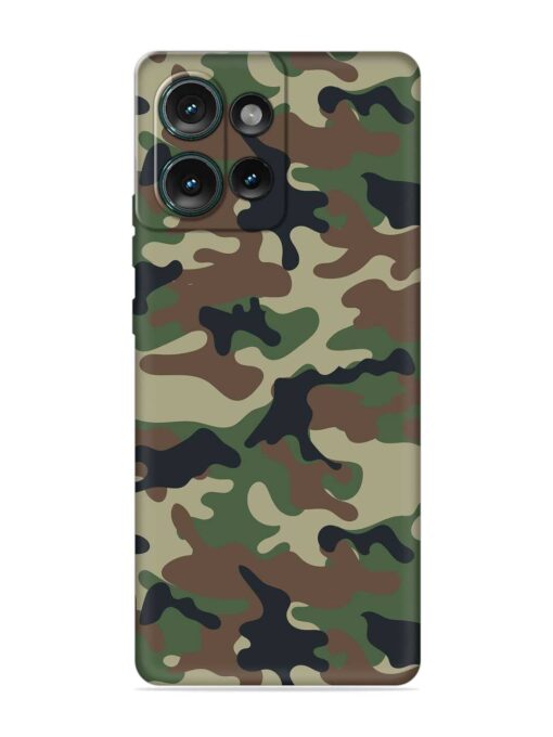 Army Military Camouflage Dark Green Embossed Soft Silicone Case for Motorola Moto Edge 50 (5G)