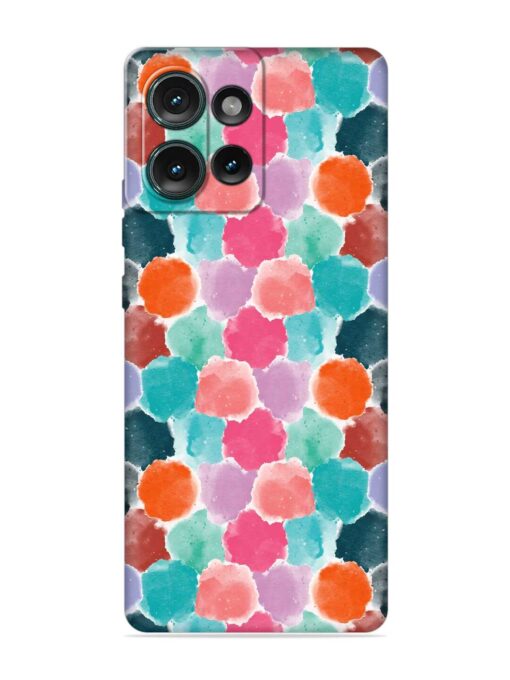 Colorful Seamless Pattern Embossed Soft Silicone Case for Motorola Moto Edge 50 (5G)