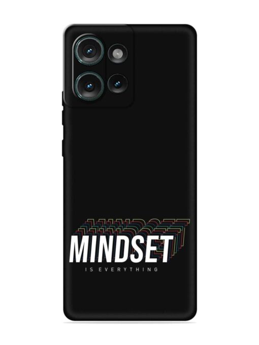 Mindset Everything Slogan Embossed Soft Silicone Case for Motorola Moto Edge 50 (5G)