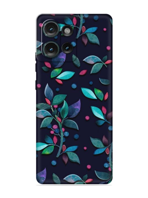 Decorative Watercolor Flower Embossed Soft Silicone Case for Motorola Moto Edge 50 (5G)