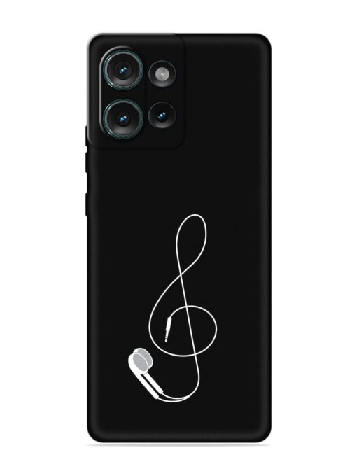 Music Earphone Vector Embossed Soft Silicone Case for Motorola Moto Edge 50 (5G)