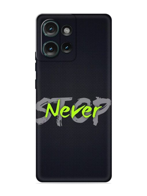 Never Stop Embossed Soft Silicone Case for Motorola Moto Edge 50 (5G)