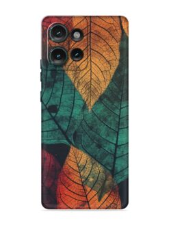 Leaves Artwork Embossed Soft Silicone Case for Motorola Moto Edge 50 (5G)