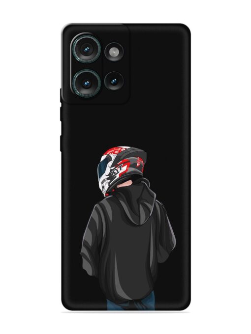 Motorcycle Rider Embossed Soft Silicone Case for Motorola Moto Edge 50 (5G)