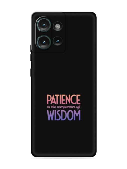 Patience Is The Embossed Soft Silicone Case for Motorola Moto Edge 50 (5G)