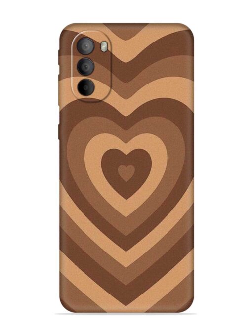 Brown Heart Embossed Soft Silicone Case for Motorola Moto G31 Zapvi