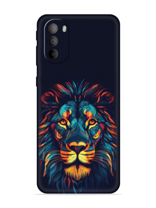 Colorful Lion Embossed Soft Silicone Case for Motorola Moto G31 Zapvi