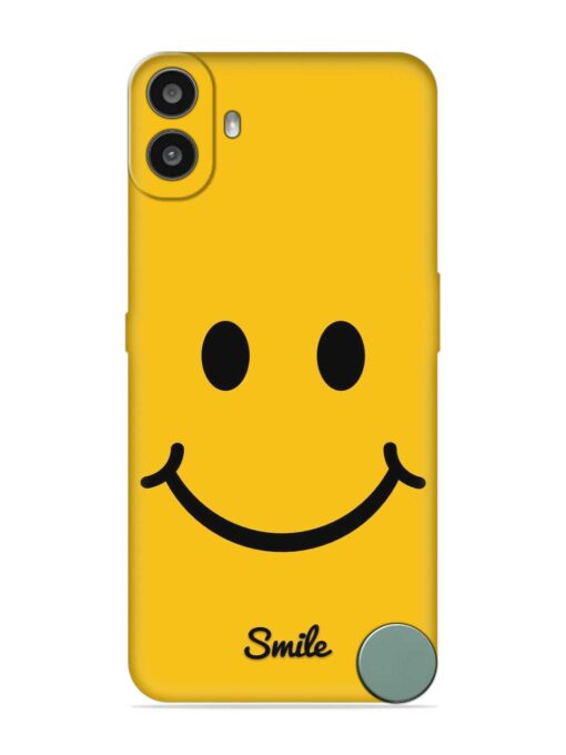 Yellow Smiley Embossed Soft Silicone Case for Nothing CMF Phone 1 Zapvi