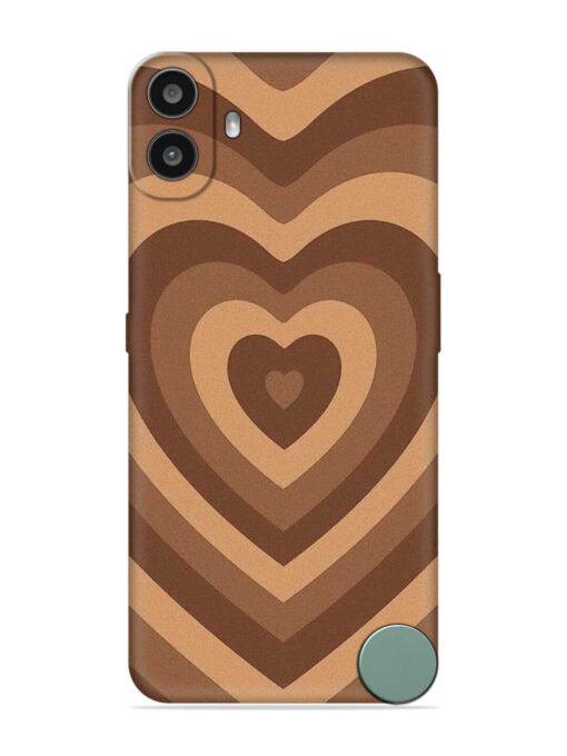 Brown Heart Embossed Soft Silicone Case for Nothing CMF Phone 1