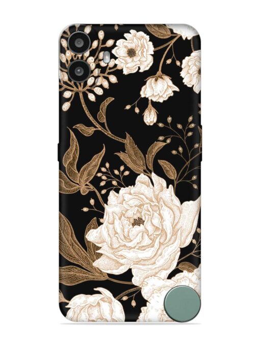 Peonies Roses Floral Embossed Soft Silicone Case for Nothing CMF Phone 1