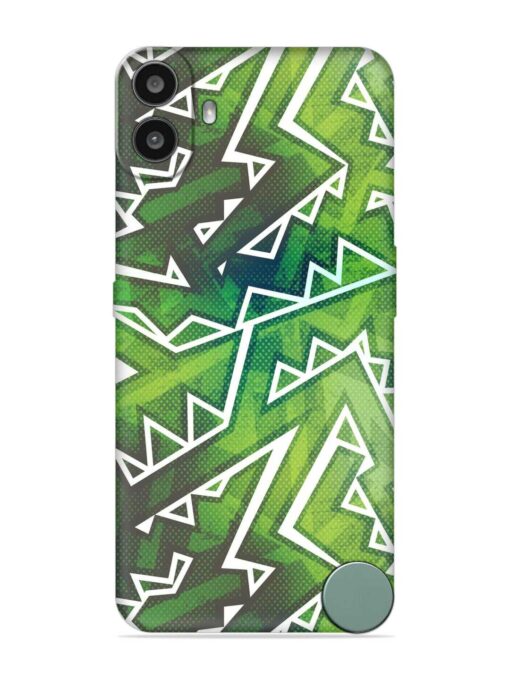 Green Graffiti Seamless Embossed Soft Silicone Case for Nothing CMF Phone 1