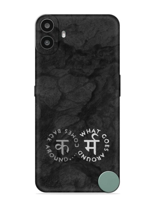 Karma Hindi Word Embossed Soft Silicone Case for Nothing CMF Phone 1