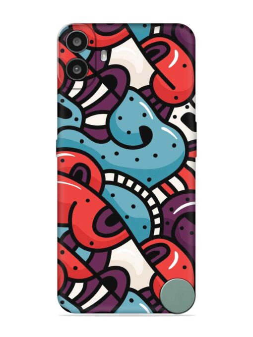 Seamless Backdrop Colorful Embossed Soft Silicone Case for Nothing CMF Phone 1 Zapvi