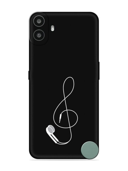 Music Earphone Vector Embossed Soft Silicone Case for Nothing CMF Phone 1