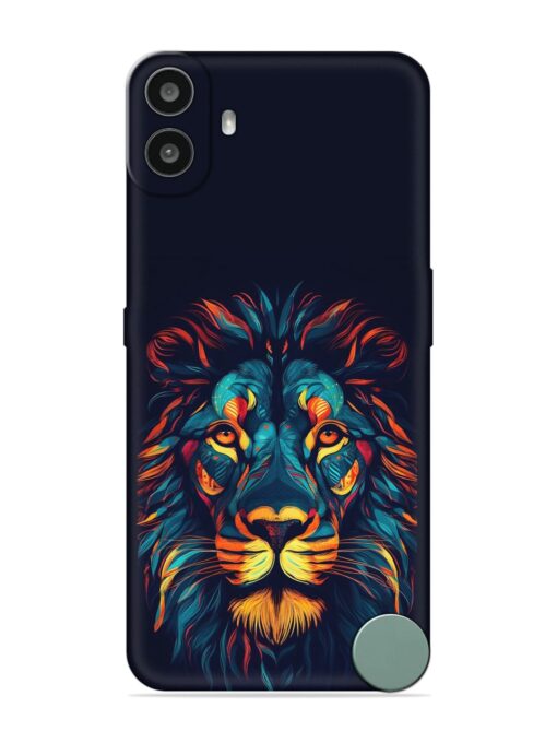 Colorful Lion Embossed Soft Silicone Case for Nothing CMF Phone 1