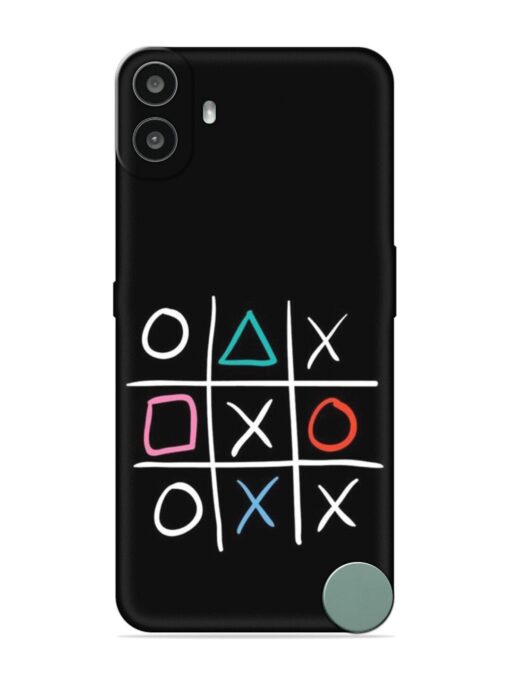 Super Neon Tic-Tac-Toe Embossed Soft Silicone Case for Nothing CMF Phone 1 Zapvi