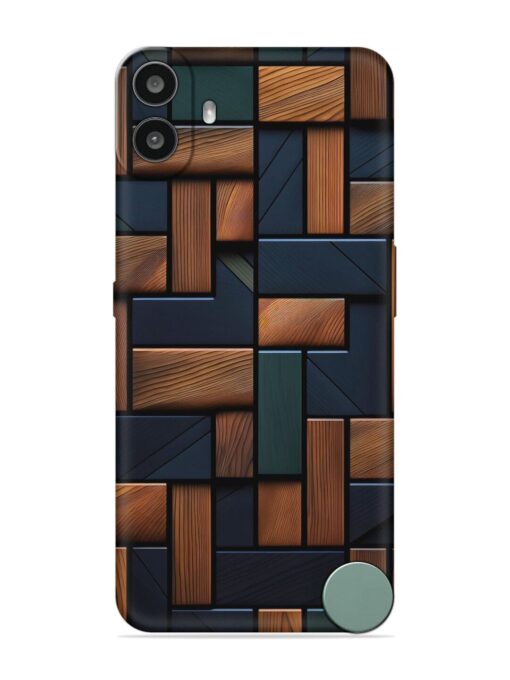 Wooden Background Cubes Embossed Soft Silicone Case for Nothing CMF Phone 1 Zapvi