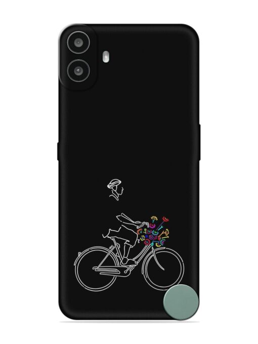 Minimalist Cycle Art Embossed Soft Silicone Case for Nothing CMF Phone 1