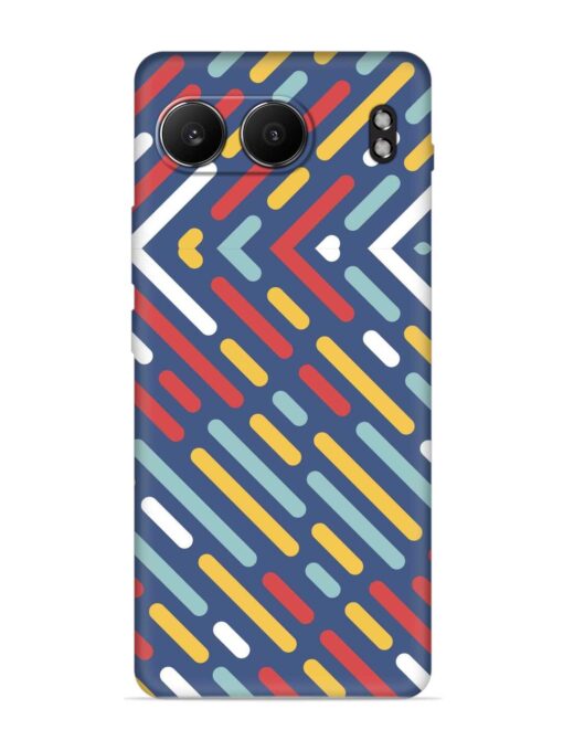 Colored Lines Embossed Soft Silicone Case for Oneplus Nord 4 (5G)