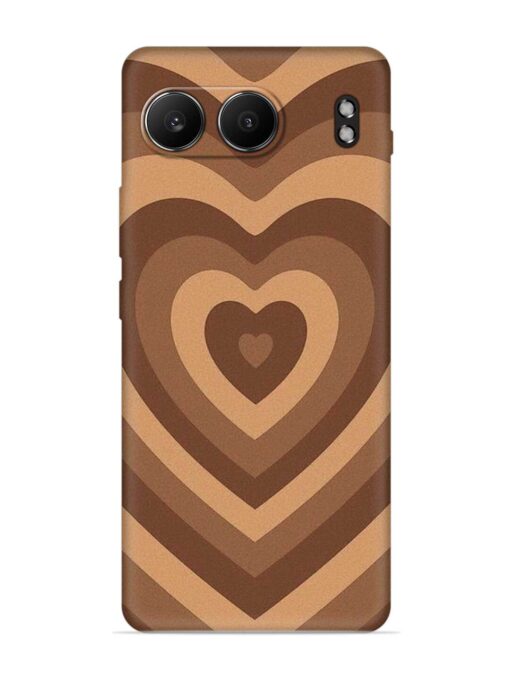 Brown Heart Embossed Soft Silicone Case for Oneplus Nord 4 (5G) Zapvi