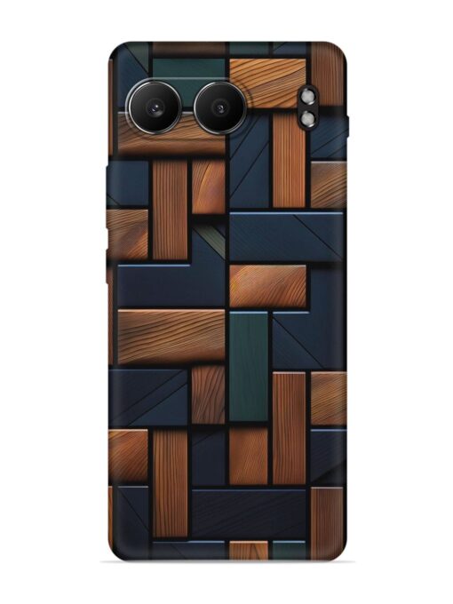 Wooden Background Cubes Embossed Soft Silicone Case for Oneplus Nord 4 (5G)