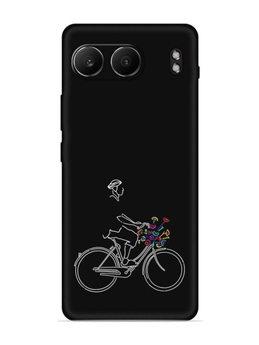 Minimalist Cycle Art Embossed Soft Silicone Case for Oneplus Nord 4 (5G)