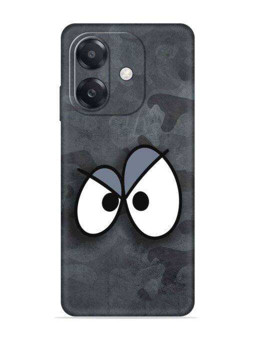 Big Eyes Night Mode Embossed Soft Silicone Case for Oppo A3X (5G) Zapvi