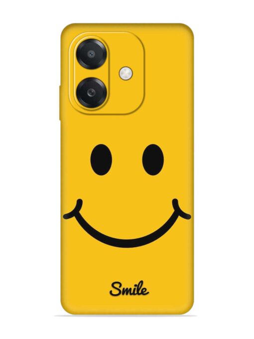 Yellow Smiley Embossed Soft Silicone Case for Oppo A3X (5G) Zapvi