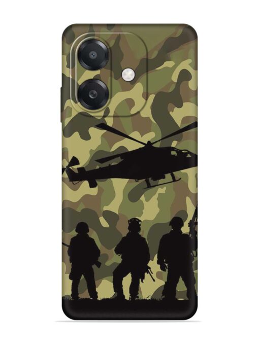 Army Heros Embossed Soft Silicone Case for Oppo A3X (5G)