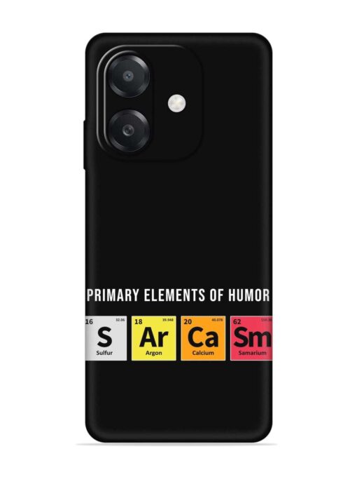 Primary Elements Humor Embossed Soft Silicone Case for Oppo A3X (5G)