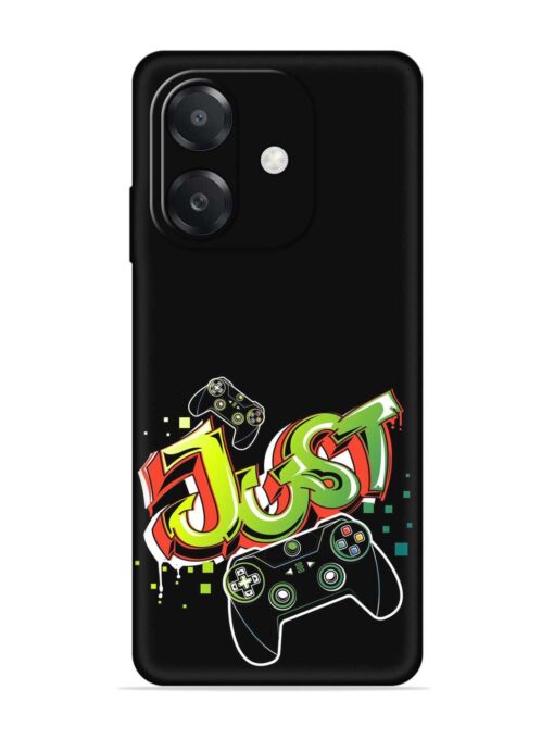 Graffiti Gamepad Illustration Embossed Soft Silicone Case for Oppo A3X (5G)