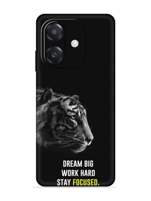 Dream Big Work Hard Embossed Soft Silicone Case for Oppo A3X (5G)